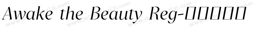 Awake the Beauty Reg字体转换